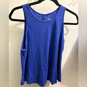Old Navy Royal Blue Athletic/Casual Split Back Tank Top Size Small
